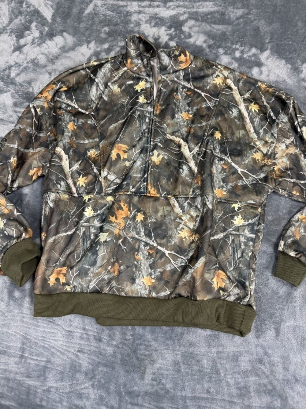 Mens Camo Realtree Pattern Quarter-Zip Pullover Sweatshirt 2XL